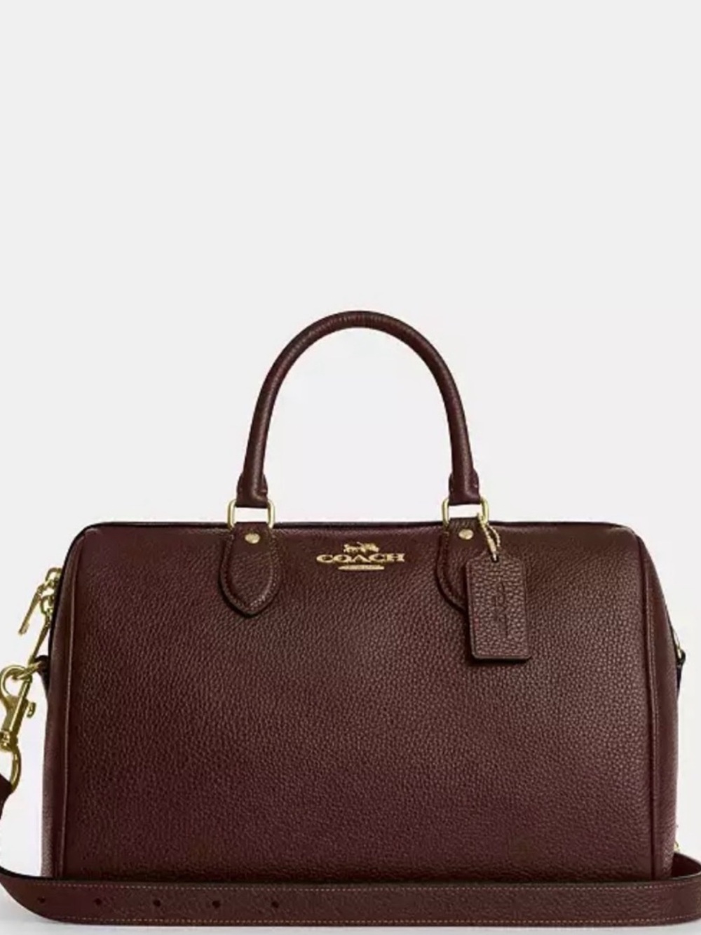 Coach  Rowan Satchel in Maple with Gold Hardware